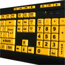 Adesso 4X Large Print Desktop Keyboard: Quiet Membrane Switches & Multimedia Controls
