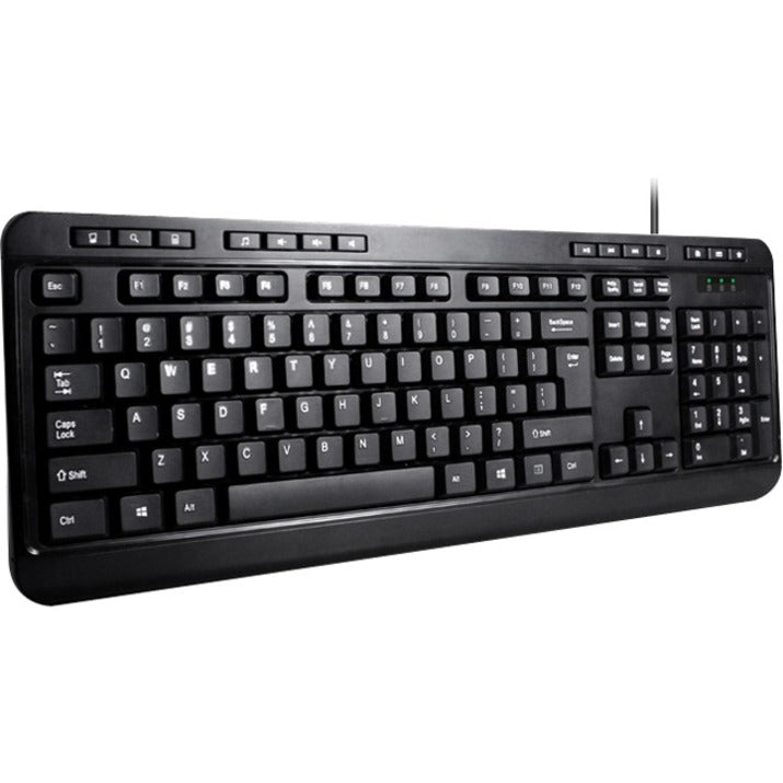 Adesso AKB - 132 Spill - Resistant Multimedia Keyboard with 14 Hotkeys & Quiet Membrane Keys - Store 42