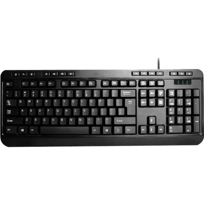 Adesso AKB - 132 Spill - Resistant Multimedia Keyboard with 14 Hotkeys & Quiet Membrane Keys - Store 42