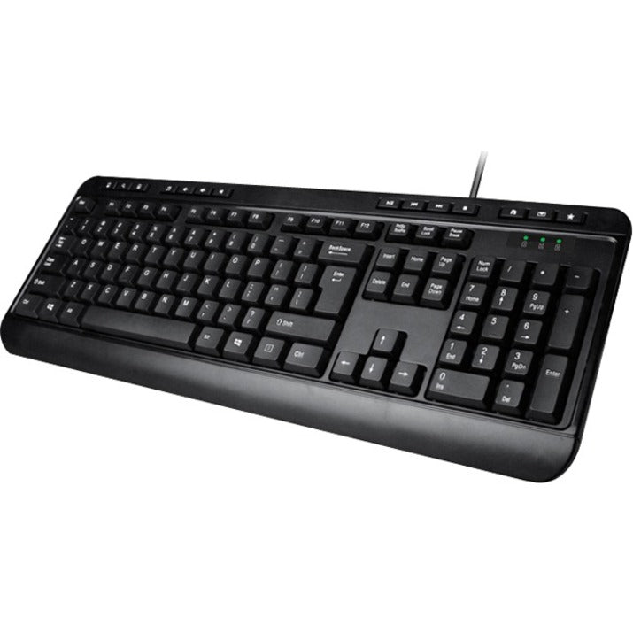 Adesso AKB - 132 Spill - Resistant Multimedia Keyboard with 14 Hotkeys, Quiet Membrane Switches - Store 42