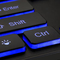Adesso AKB-139CB Multimedia Illuminated Keyboard with 2X Large Print Keys & Blue Backlit Design