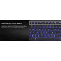 Adesso AKB-139CB Multimedia Illuminated Keyboard with 2X Large Print Keys & Blue Backlit Design