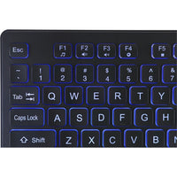 Adesso AKB-139CB Multimedia Illuminated Keyboard with 2X Large Print Keys & Blue Backlit Design