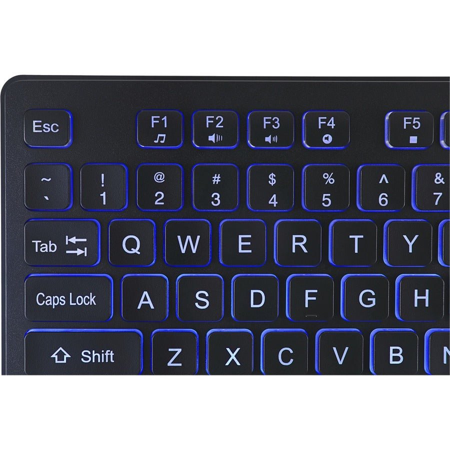 Adesso AKB-139CB Multimedia Illuminated Keyboard with 2X Large Print Keys & Blue Backlit Design