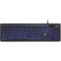 Adesso AKB-139CB Multimedia Illuminated Keyboard with 2X Large Print Keys & Blue Backlit Design
