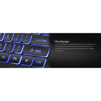 Adesso AKB-139CB Multimedia Illuminated Keyboard with 2X Large Print Keys & Blue Backlit Design