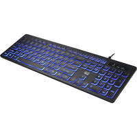 Adesso AKB-139CB Multimedia Illuminated Keyboard with 2X Large Print Keys & Blue Backlit Design Default Title