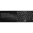 Adesso AKB - 150UB - TAA Secure Black Ergonomic Desk Keyboard with Built - In Smart Card Reader - Store 42
