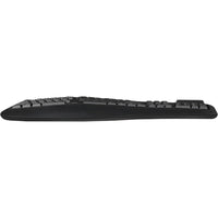 Adesso AKB - 150UB - TAA Secure Black Ergonomic Desk Keyboard with Built - In Smart Card Reader - Store 42