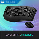 Adesso AKB - 150UB - TAA Secure Black Ergonomic Desk Keyboard with Built - In Smart Card Reader - Store 42