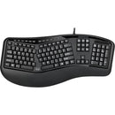 Adesso AKB - 150UB - TAA Secure Black Ergonomic Desk Keyboard with Built - In Smart Card Reader - Store 42
