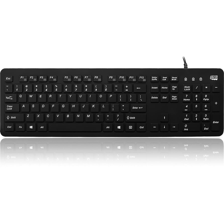 Adesso AKB-235UB Antimicrobial Waterproof USB Desktop Keyboard for Laboratories & Medical Use