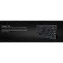 Adesso AKB-310UB Mini Trackball Keyboard with Optical Trackball | Compact USB Keyboard for Precise Control