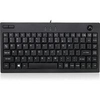Adesso AKB-310UB Mini Trackball Keyboard with Optical Trackball | Compact USB Keyboard for Precise Control