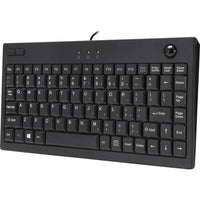 Adesso AKB-310UB Mini Trackball Keyboard with Optical Trackball | Compact USB Keyboard for Precise Control Default Title