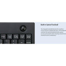 Adesso AKB-310UB Mini Trackball Keyboard with Optical Trackball | Compact USB Keyboard for Precise Control
