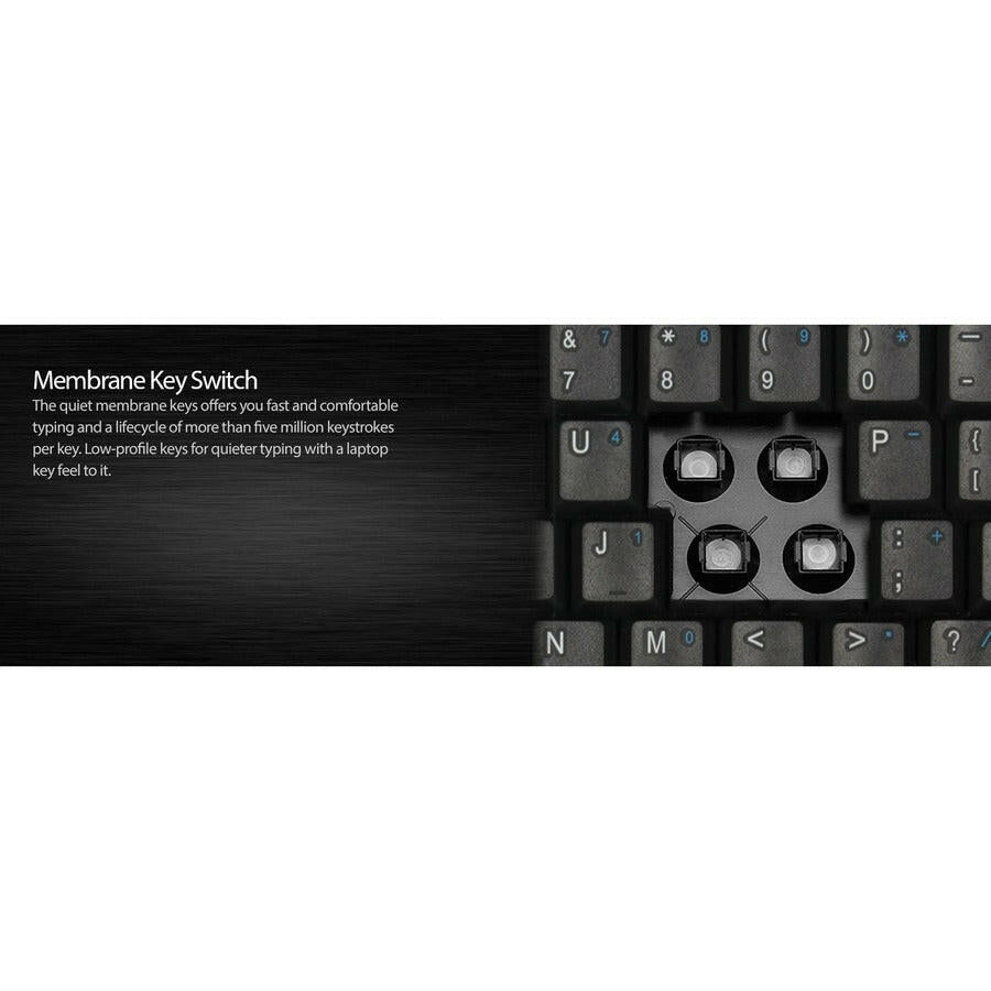 Adesso AKB 410UB Slim Touch Mini Keyboard with Touchpad - Compact, Integrated Touchpad, and Numeric Keypad
