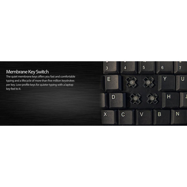 Adesso AKB 410UB Slim Touch Mini Keyboard with Touchpad - Compact, Integrated Touchpad, and Numeric Keypad