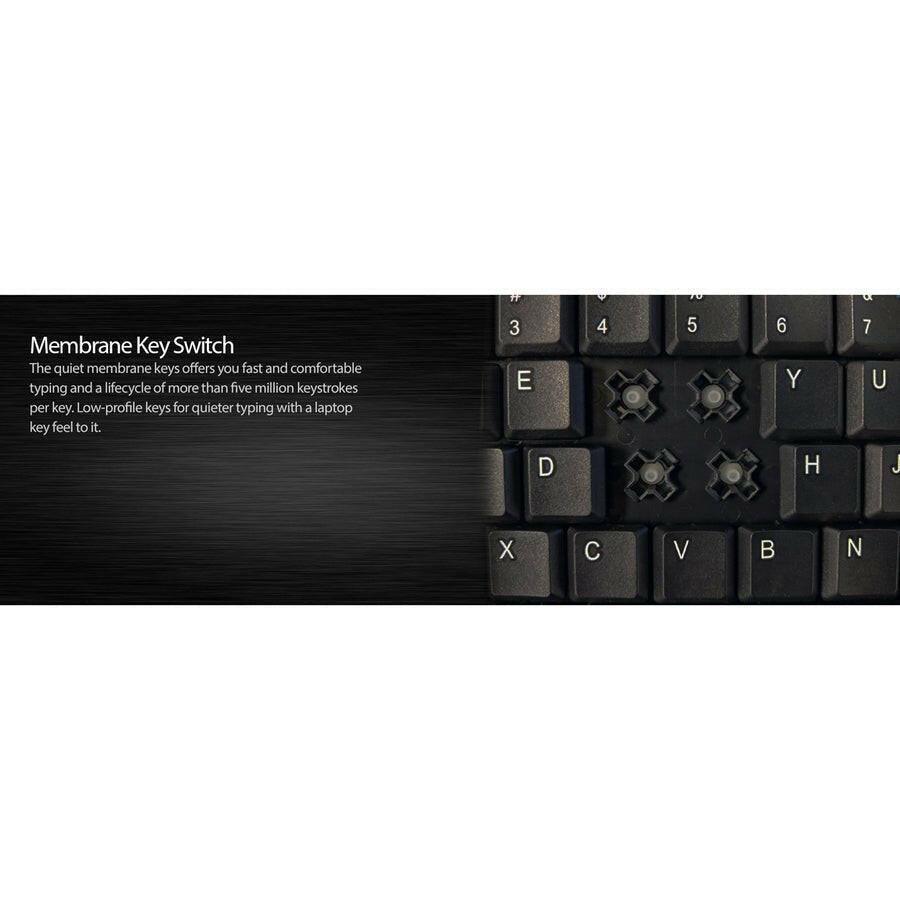 Adesso AKB 410UB Slim Touch Mini Keyboard with Touchpad - Compact, Integrated Touchpad, and Numeric Keypad
