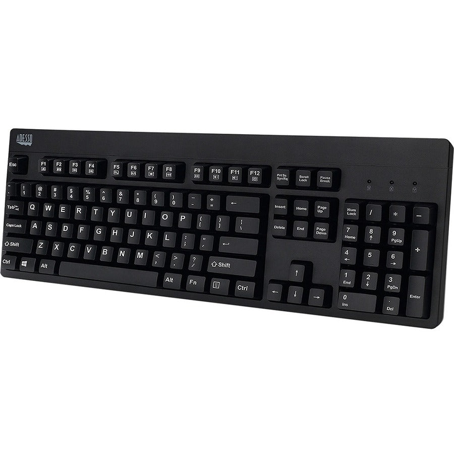 Adesso AKB-630UB Antimicrobial Waterproof Membrane Keyboard - IP67 Rated, Durable for Offices & Clinics