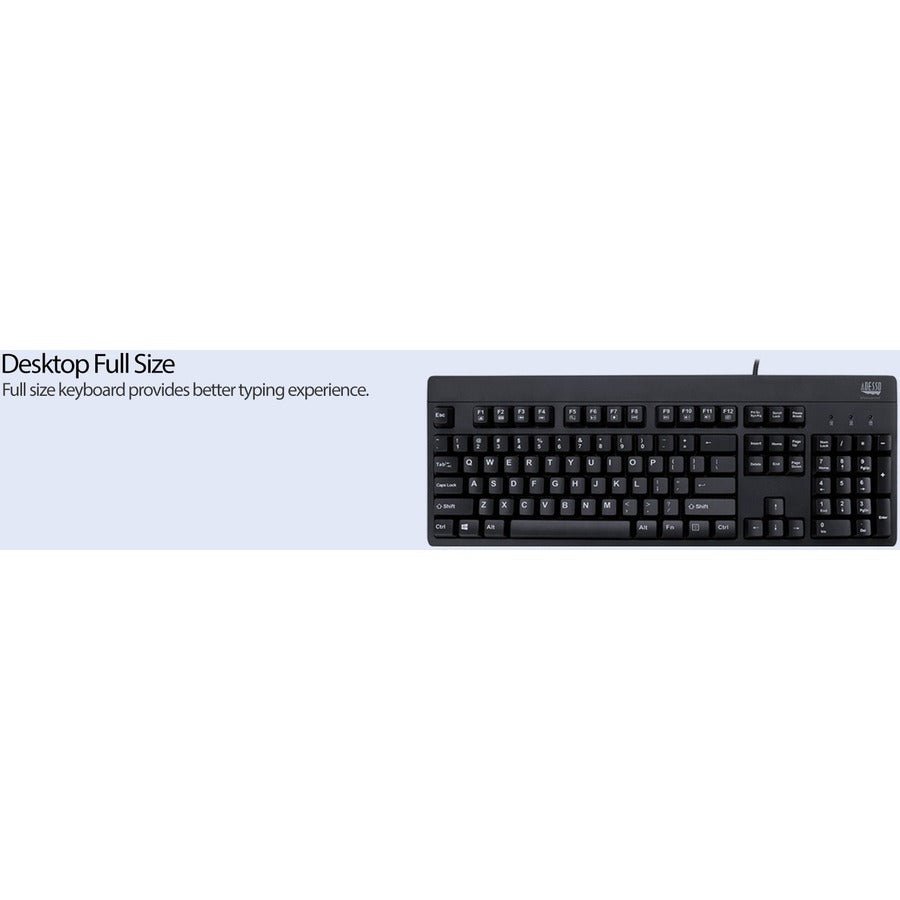Adesso AKB - 630UB Antimicrobial Waterproof Membrane Keyboard - IP67 Rated, Durable for Offices & Clinics - Store 42
