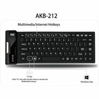 Adesso Antimicrobial USB Keyboard - Waterproof, Flexible Design for Health and Safety - Store 42