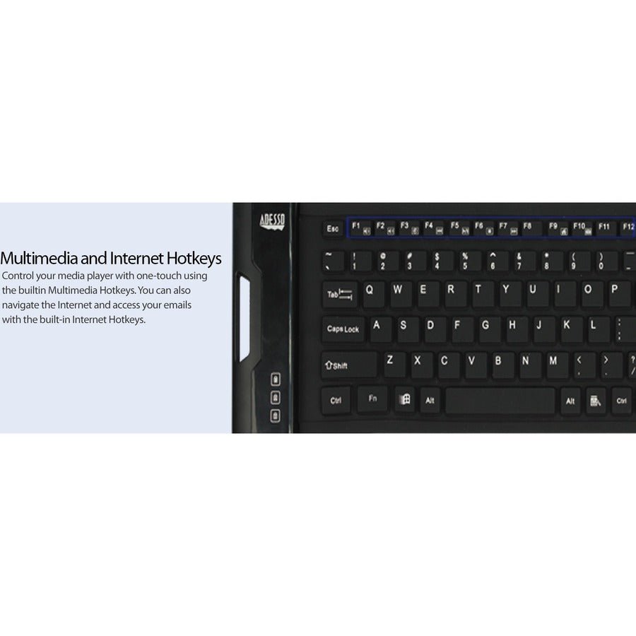 Adesso Antimicrobial Waterproof Flex Keyboard - Compact USB Design for Travel & Outdoor Use - Store 42