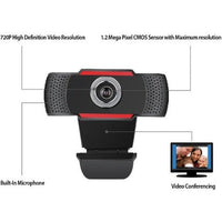 Adesso CyberTrack H3 Webcam 720P HD Video 30 FPS with Built-In Microphone for Video Conferencing