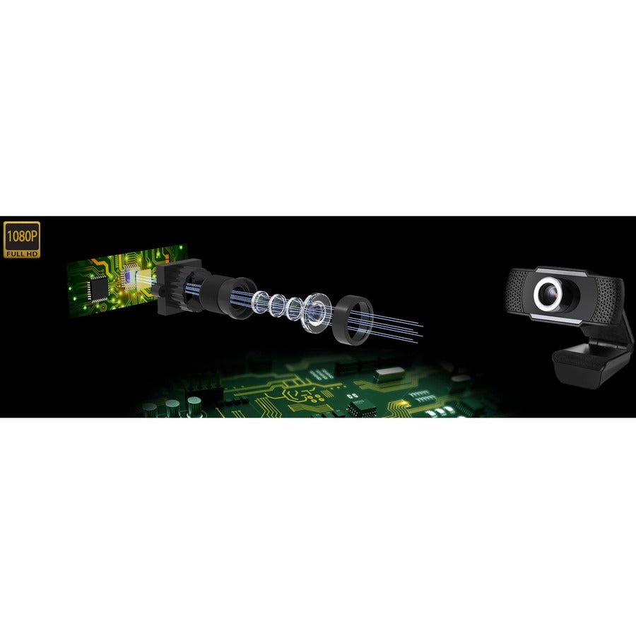 Adesso CyberTrack H4 1080P USB Webcam with 2.1MP Sensor and Built-In Microphone for Video Conferencing