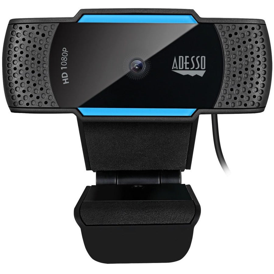 Adesso CyberTrack H5 1080P HD Webcam with H.264 Compression, Dual Microphone & Privacy Shutter