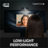 Adesso CyberTrack K4 8MP 4K Webcam - Ultra HD, Dual Microphones, 5 Adjustable Angles