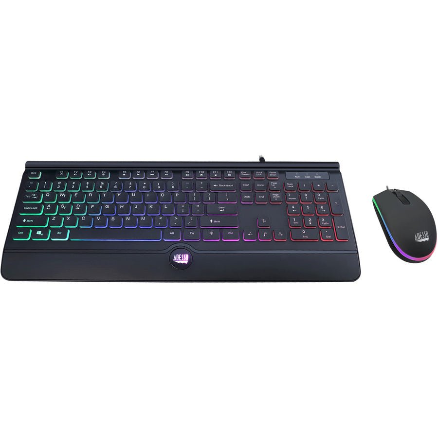 Adesso EasyTouch 137CB Illuminated Gaming Keyboard and Mouse Combo with Multi-Colored Backlighting