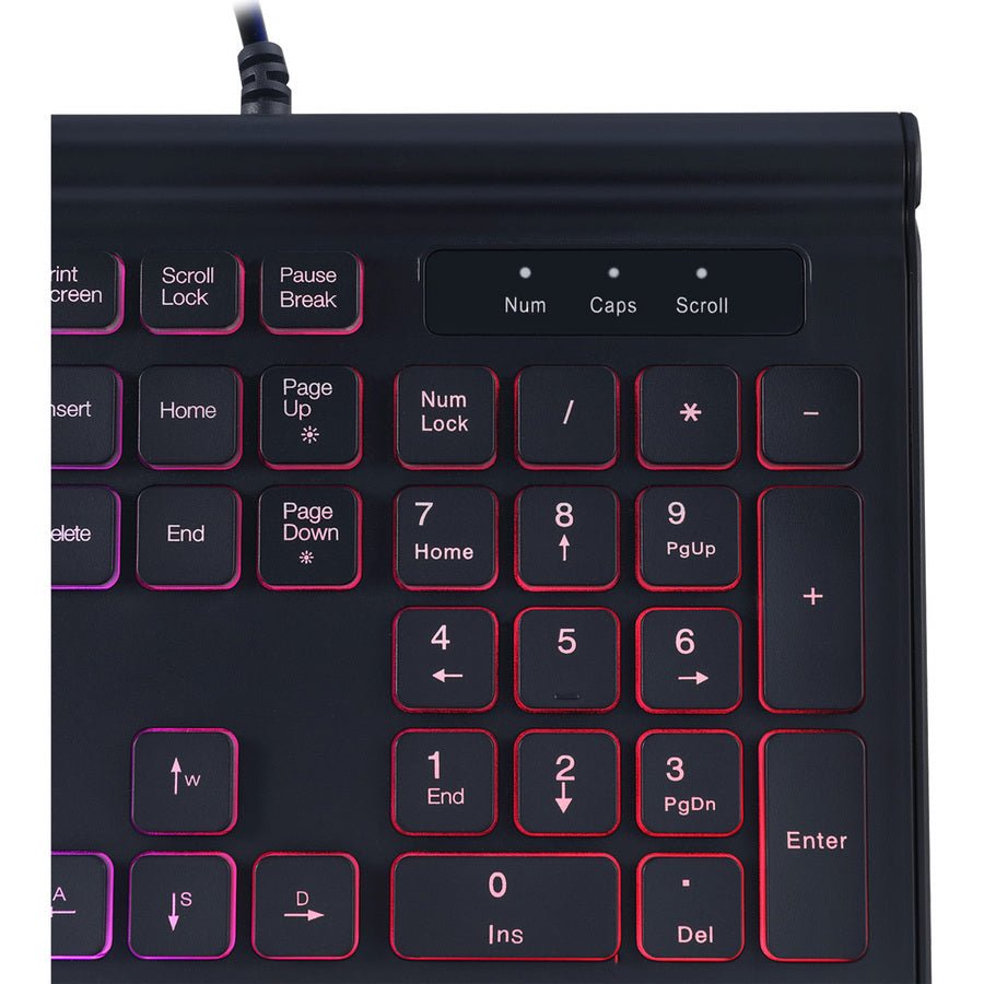 Adesso EasyTouch 137CB Illuminated Gaming Keyboard and Mouse Combo with Multi-Colored Backlighting