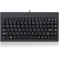 Adesso EasyTouch AKB - 110B Mini Keyboard - USB/PS2, 87 Keys, Space - Saving Design, Membrane Keys - Store 42
