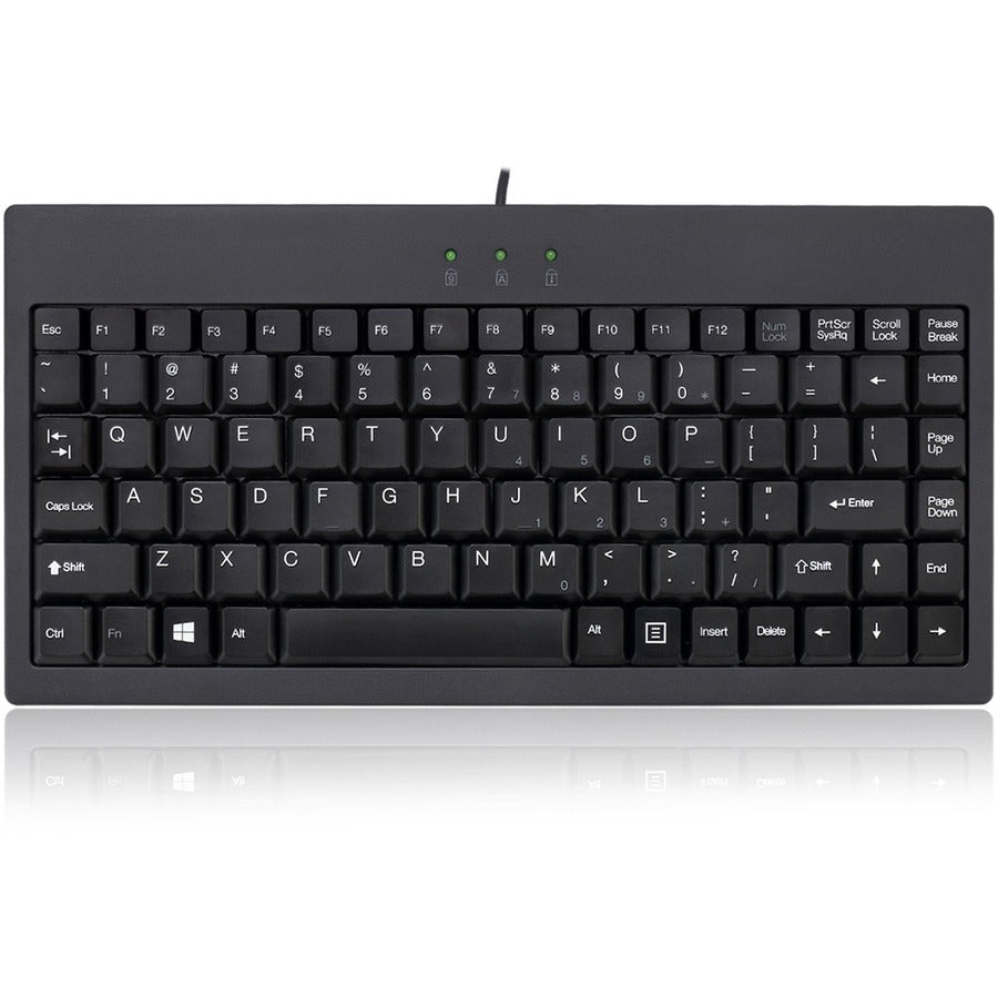 Adesso EasyTouch AKB - 110B Mini Keyboard - USB/PS2, 87 Keys, Space - Saving Design, Membrane Keys - Store 42