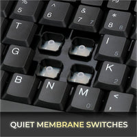 Adesso EasyTouch AKB - 110B Mini Keyboard - USB/PS2, 87 Keys, Space - Saving Design, Membrane Keys - Store 42