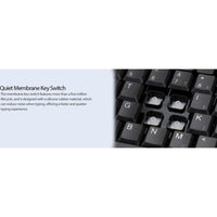 Adesso EasyTouch AKB - 110B Mini Keyboard - USB/PS2, 87 Keys, Space - Saving Design, Membrane Keys - Store 42