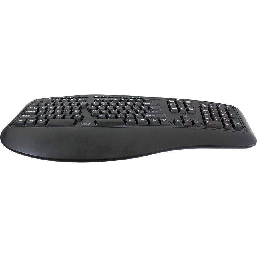 Adesso Ergonomic Desktop Keyboard with Integrated Palm Rest and Split Design for Comfort