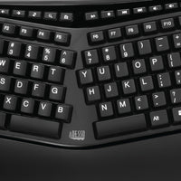 Adesso Ergonomic Desktop Keyboard with Integrated Palm Rest and Split Design for Comfort - Store 42