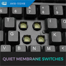 Adesso Multimedia Keyboard with 3 - Port USB Hub, Quiet Membrane Keys & 14 Hotkeys, Black - Store 42