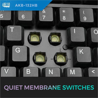 Adesso Multimedia Keyboard with 3 - Port USB Hub, Quiet Membrane Keys & 14 Hotkeys, Black - Store 42