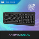 Adesso Multimedia Keyboard with 3 - Port USB Hub, Quiet Membrane Keys & 14 Hotkeys, Black - Store 42
