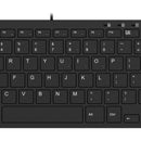 Adesso SlimTouch 510 Mini Keyboard with 2 - Port USB Hub - Compact 78 - Key Design for Efficient Typing - Store 42