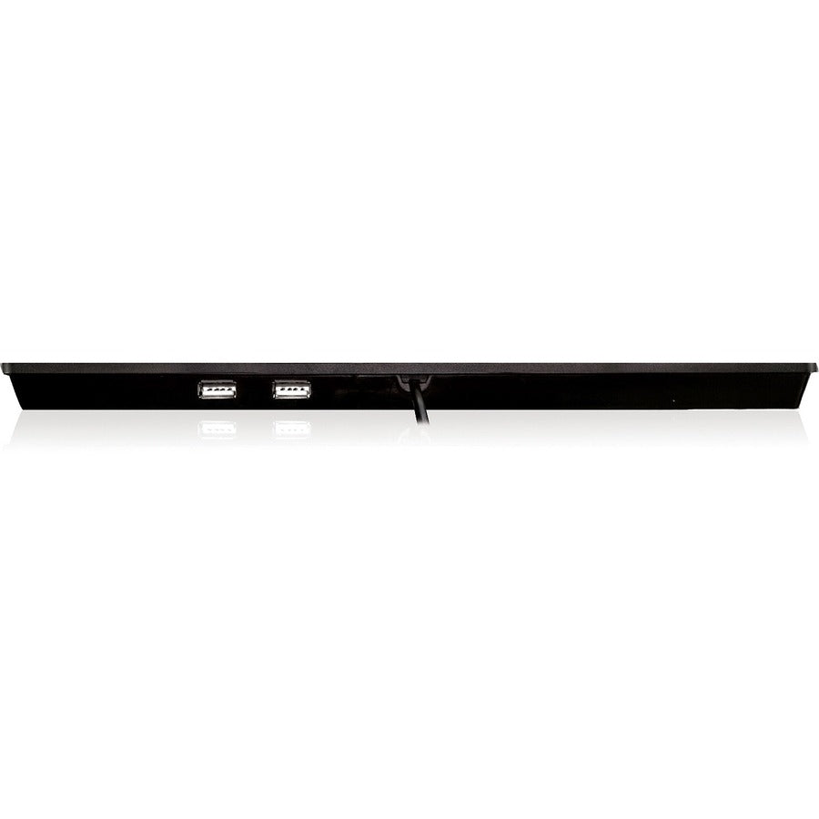 Adesso SlimTouch 510 Mini Keyboard with 2 - Port USB Hub - Compact 78 - Key Design for Efficient Typing - Store 42