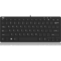 Adesso SlimTouch 510 Mini Keyboard with 2 - Port USB Hub - Compact 78 - Key Design for Efficient Typing - Store 42