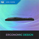 Adesso Tru-Form 150 Ergonomic Keyboard with 3-Color Backlight, Split Key Design, and Integrated Palm Rest