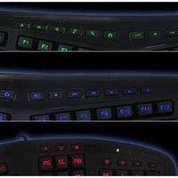 Adesso Tru-Form 150 Ergonomic Keyboard with 3-Color Backlight, Split Key Design, and Integrated Palm Rest