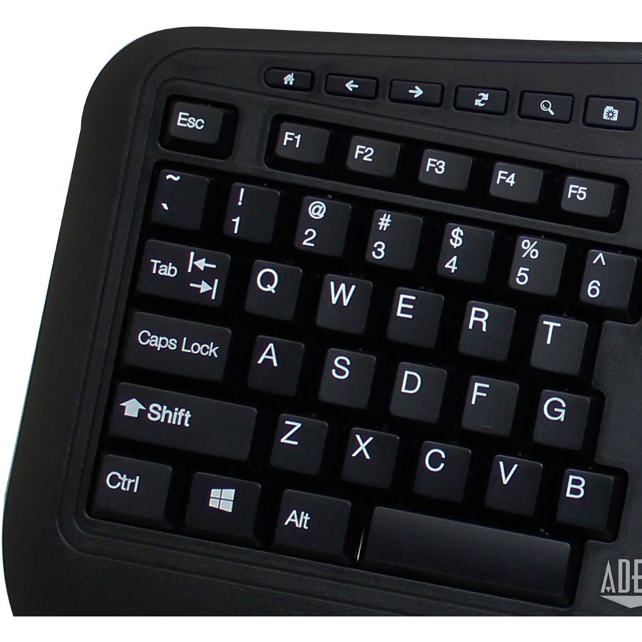 Adesso Tru - Form 1500 Wireless Ergonomic Keyboard & Mouse - 2.4GHz RF, DPI Switch, Multimedia Hotkeys - Store 42