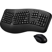 Adesso Tru - Form 1500 Wireless Ergonomic Keyboard & Mouse - 2.4GHz RF, DPI Switch, Multimedia Hotkeys - Store 42