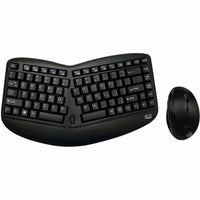 Adesso Tru Form 2.4GHz Wireless Ergonomic Keyboard & Mouse Set with Integrated Palm Rest - Store 42